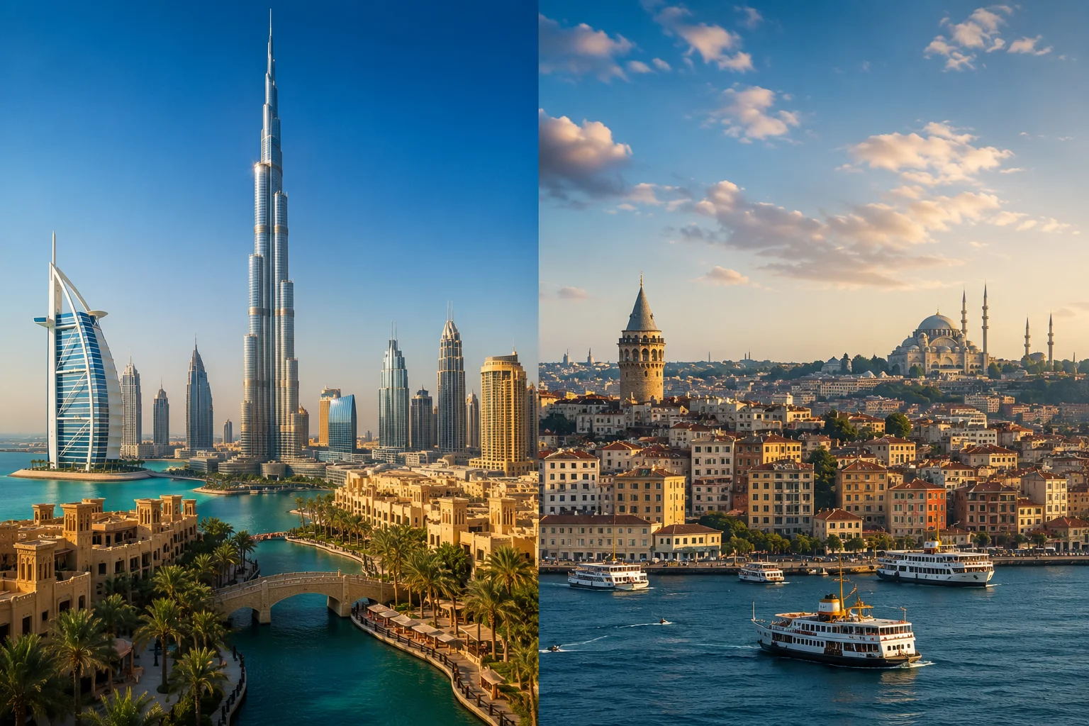 Dubai or Istanbul? Compare the Best Flight + Hotel City Breaks with lastminute.com